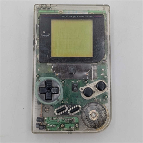 Gameboy Original Konsol - Clear - SNR GM 4332745 (C Grade) (Genbrug)